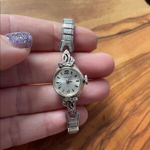 Caravelle by Bulova 1974 Silver Women's Watch with Intricate Design